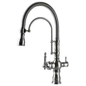 شیر آشپزخانه کسری مدل کروم مات 2