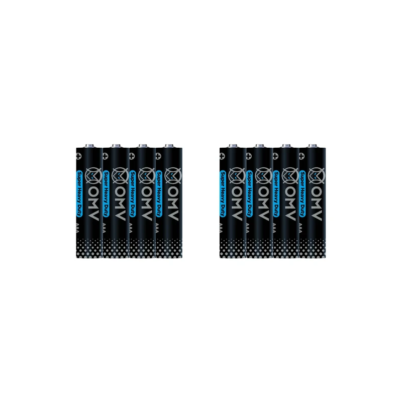 باتری نیم قلمی او ام وی مدل Super Heavy Duty بسته 8 عددی