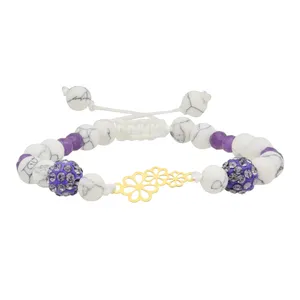 دستبند طلا 18 عیار زنانه الن نار طرح گل