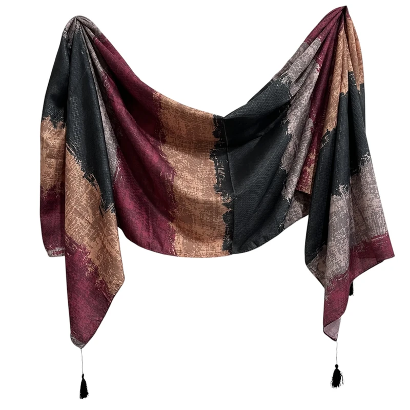 شال زنانه مدل طیفی نخی قواره بزرگ 