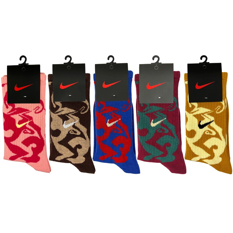 جوراب ورزشی ساق بلند زنانه مدل تیک ابر و بادی 01 بسته 5 عددی