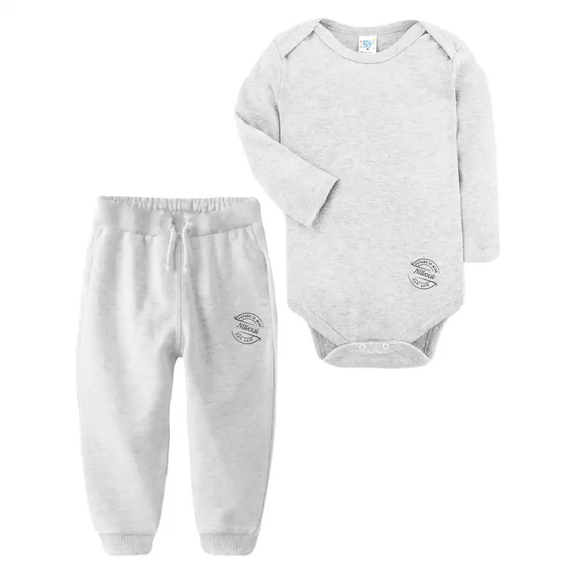 ست بادی و شلوار نوزادی نیل کوک مدل Dual-Choco مجموعه 2 عددی