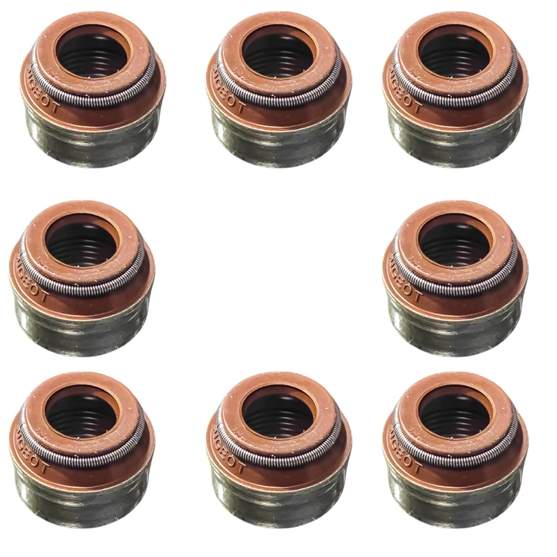 کاسه نمد ساق سوپاپ فورس مدل فنر دار مناسب برای وانت آریسان ۲ بسته ۸ عددی