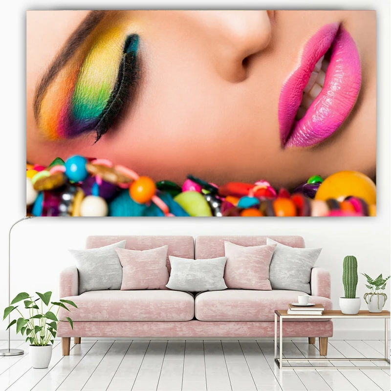 پوستر پارچه ای مدل بک دراپ آرایشگاه کدb65
