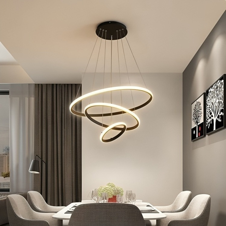 لوستر آویز شاهان تک مدل three circles2