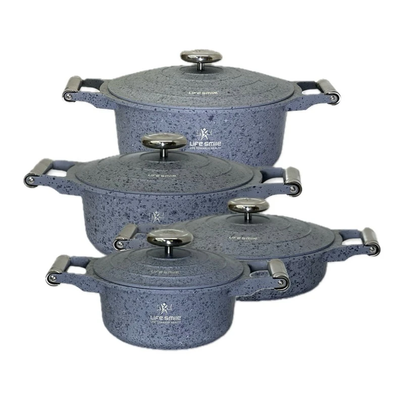 سرویس قابلمه و تابه گرانیتی 8 پارچه لایف اسمایل مدل LIFEP20-8