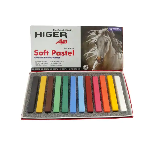 پاستل گچی 12 رنگ هیگر سافت کد 12