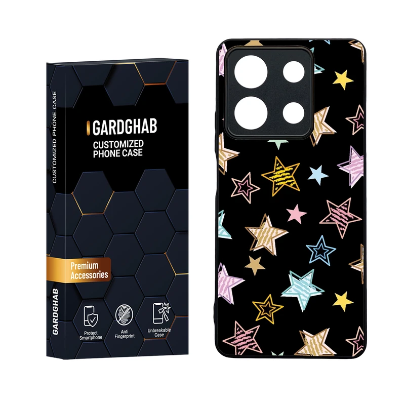 کاور گارد قاب مدل دورژله ای پشت گلس دخترانه مناسب برای گوشی موبایل شیائومی Redmi Note 13 5G