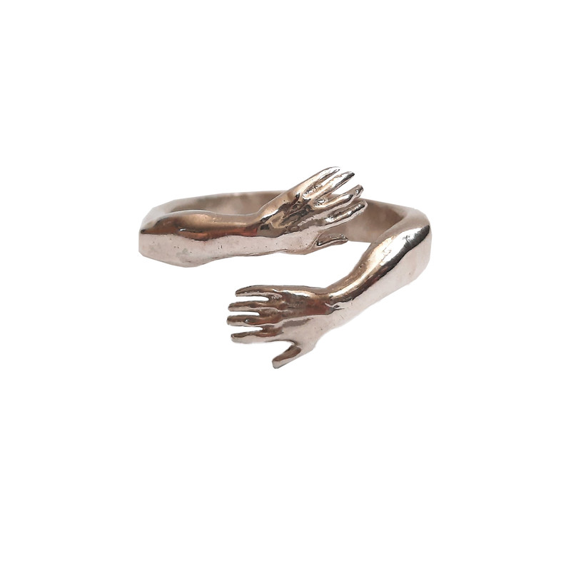 انگشتر نقره زنانه مدل آغوش کد D1