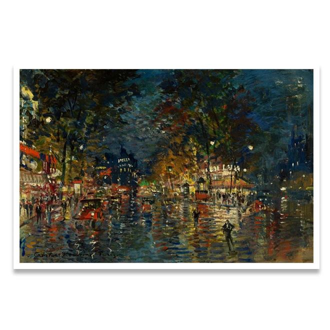 تابلو نوری بکلیت  طرح رنگ روغن شهرمدل ٌٌٌW_D1001