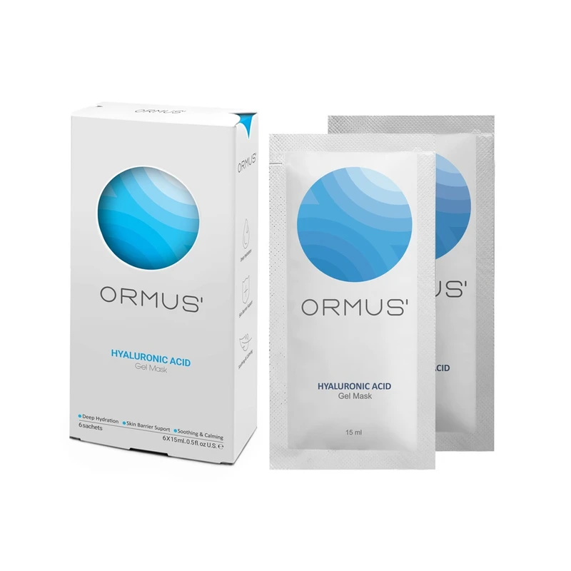 عکس شماره 3 : ژل ماسک صورت اورموس مدل هیالورونیک اسید حجم 15 میلی لیتر بسته 6 عددی