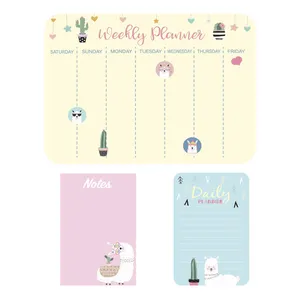 کاغذ یادداشت مدل برنامه ریزی روزانه و هفتگی طرح لاما مجموعه 3 عددی