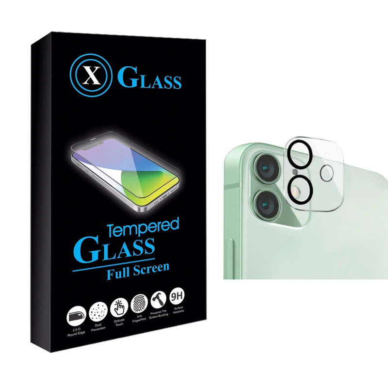 محافظ لنز دوربین ایکس گلس مدل 3D PLUS مناسب برای گوشی موبایل اپل IPHONE 12