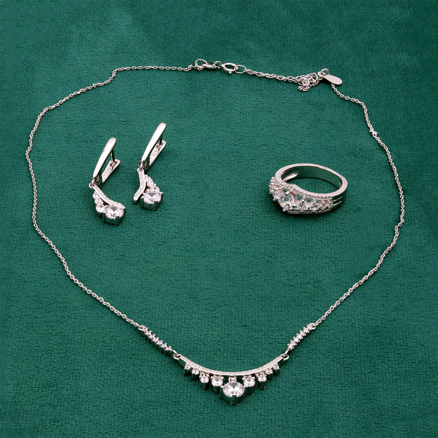 نیم ست نقره زنانه مدل SS-03 نیم ست نقره زنانه مدل SS-03