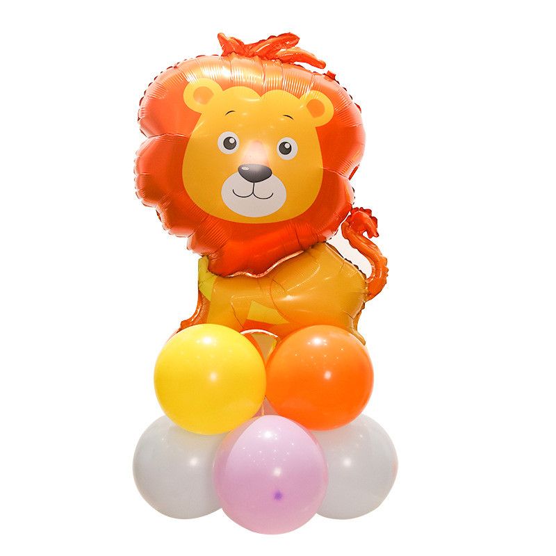 بادکنک فویلی طرح حیوانات جنگل شیر کد DB22