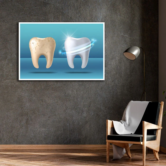 تابلو بکلیت طرح دندانپزشکی مدل W-D2191 فریم سفید