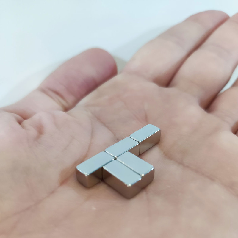 آهن ربا مدل نئودیمیوم مکعب کد S10x5x5 بسته 5 عددی