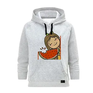 هودی زنانه مدل دختر یلدا  کد J125 رنگ طوسی