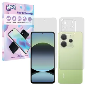 Bingo Transparent model Tough screen protector suitable for Xiaomi Redmi Note 14 4G mobile phone along with the back of the phone