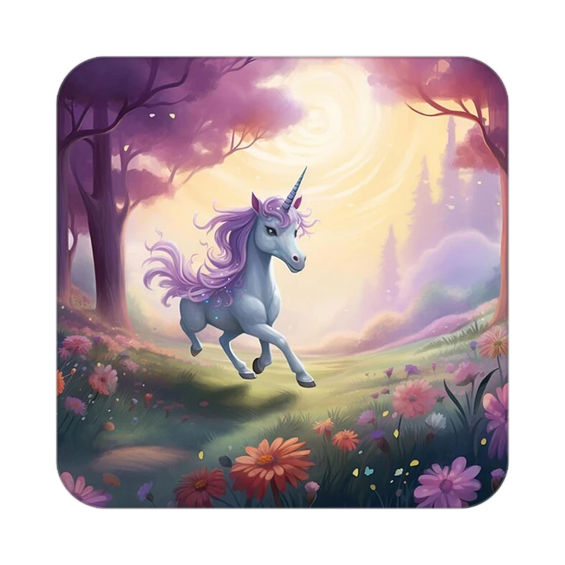 زیر لیوانی کاکتی طرح اسب تک شاخ و یونیکورن مدل mp32728