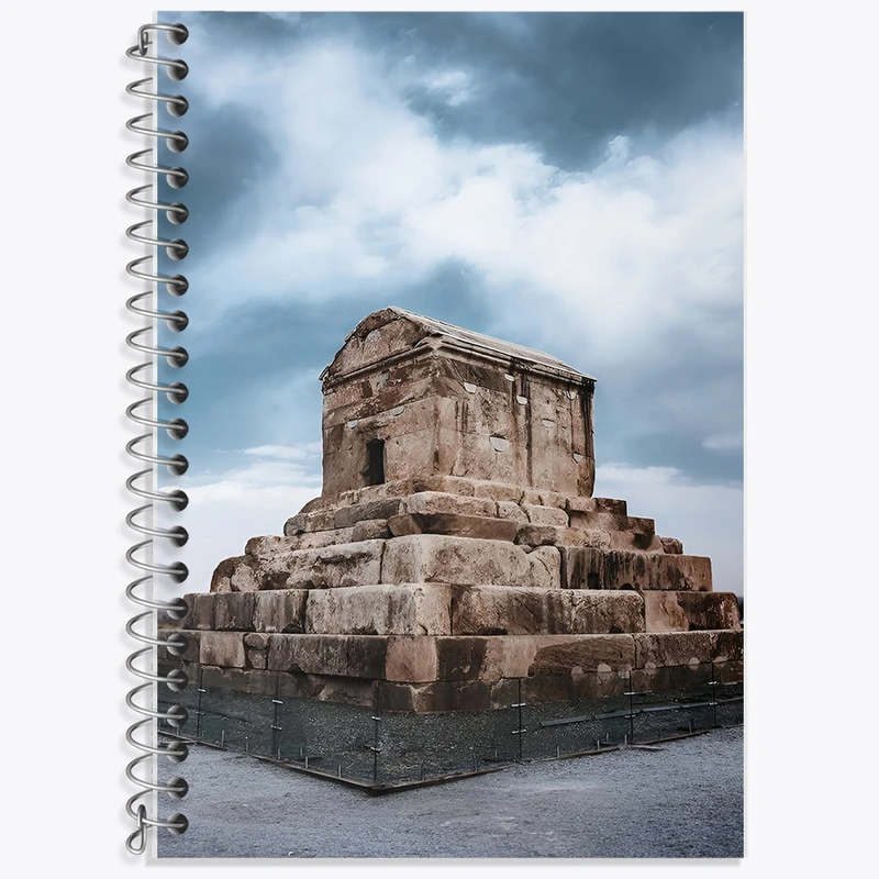 دفتر نت موسیقی 50 برگ خندالو طرح مقبره کوروش کد F7474