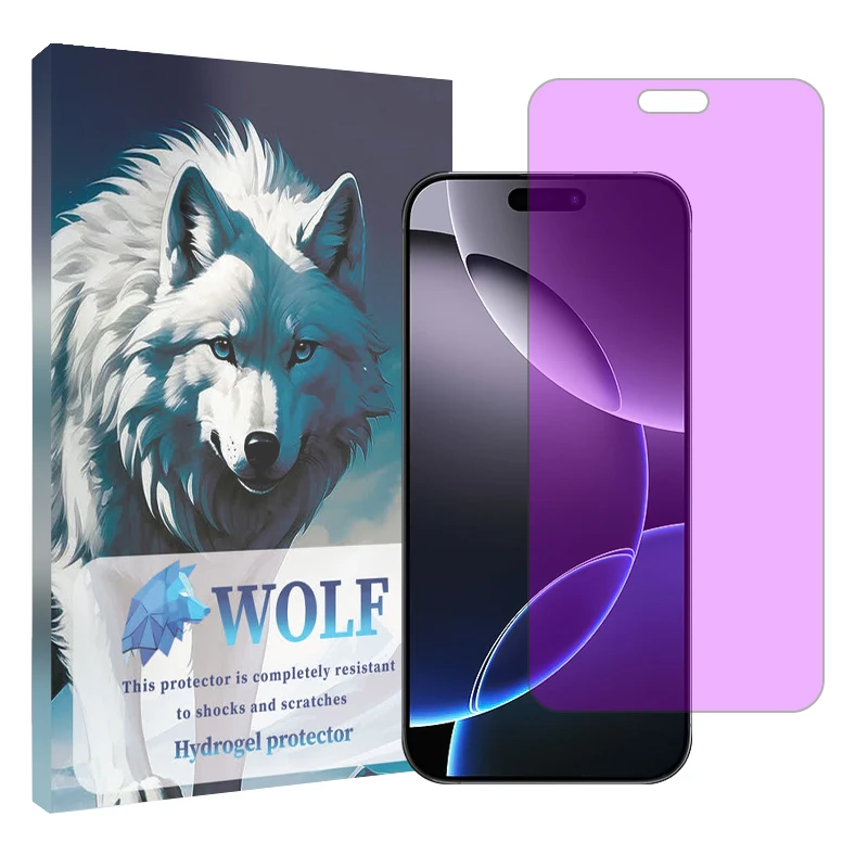 محافظ صفحه نمایش آنتی پرپل ولف کد 01 مناسب برای گوشی موبایل اپل iPhone 16 Pro Max