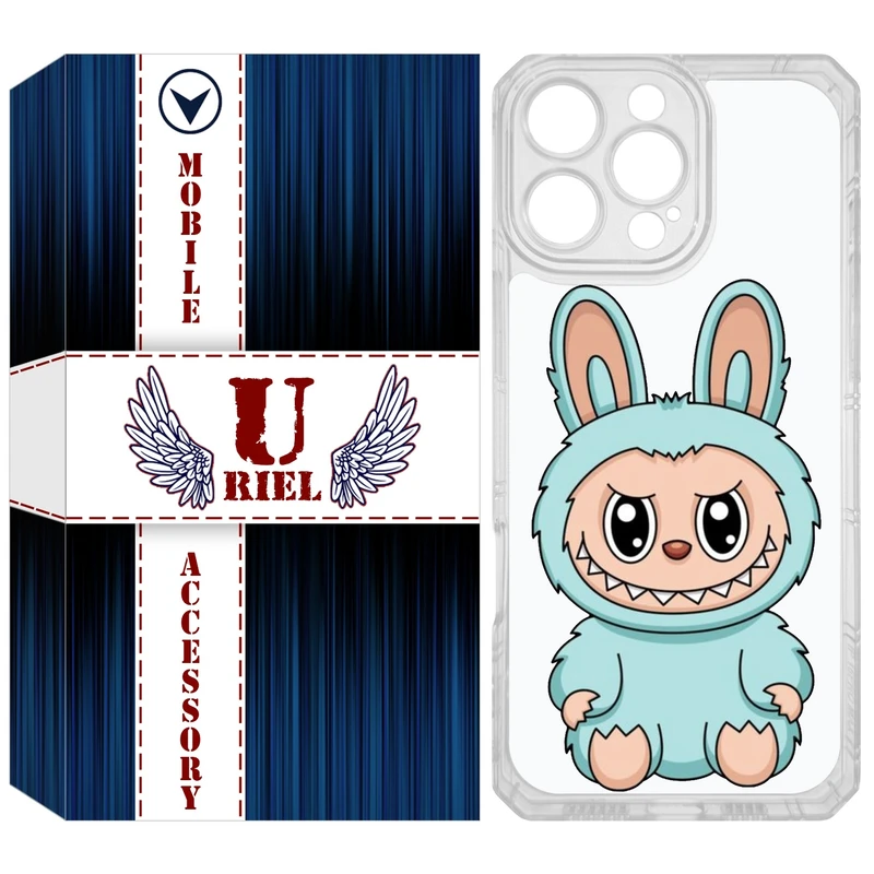 کاور یوریل مدل Clear کد 144 طرح لبوبو Labubu مناسب برای گوشی موبایل اپل iPhone 16 Pro