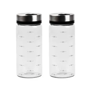 نمک پاش و فلفل پاش مدل شیشه‌ای کد TW200 مجموعه دو عددی