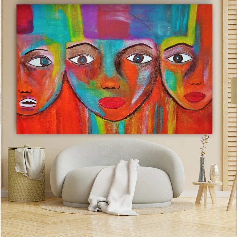 پوستر پارچه ای طرح مدرن کوبیسم کد PP1447