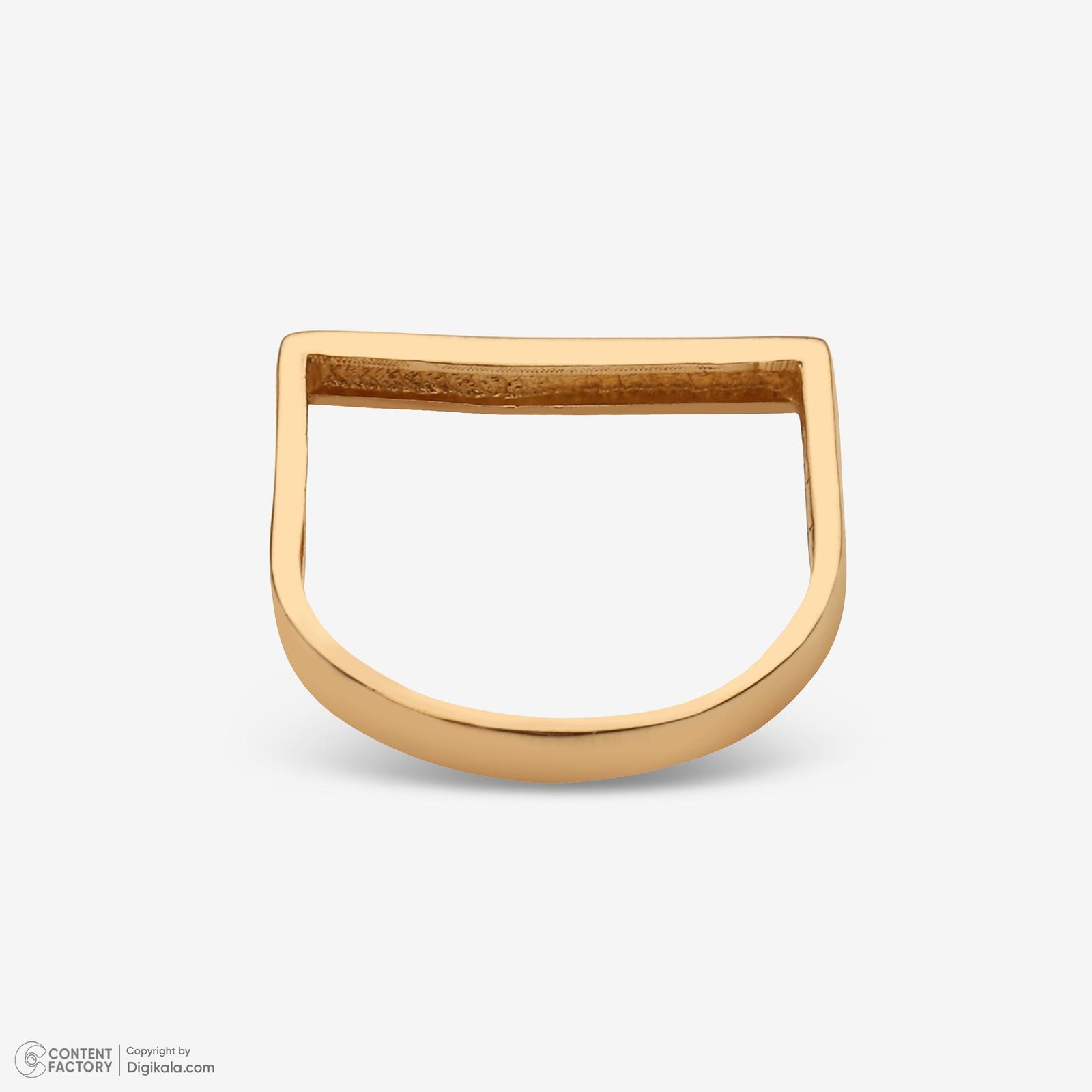 انگشتر طلا 18 عیار زنانه حافا گلد مدل r007 سایز 56 -  - 2