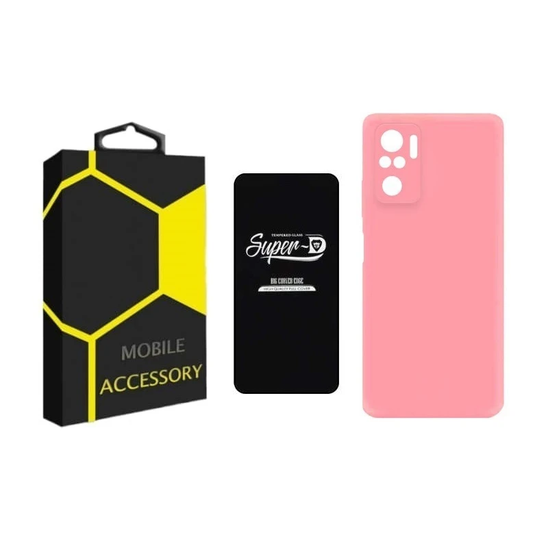 کاور مدل silicon مناسب برای گوشی موبایل شیائومی Redmi K40 به همراه محافظ صفحه نمایش