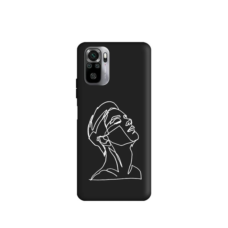 کاور طرح  چهره مینیمال پسرانه کد u2130 مناسب برای گوشی موبایل شیائومی Redmi Note10 4G / Redmi Note10 Lite