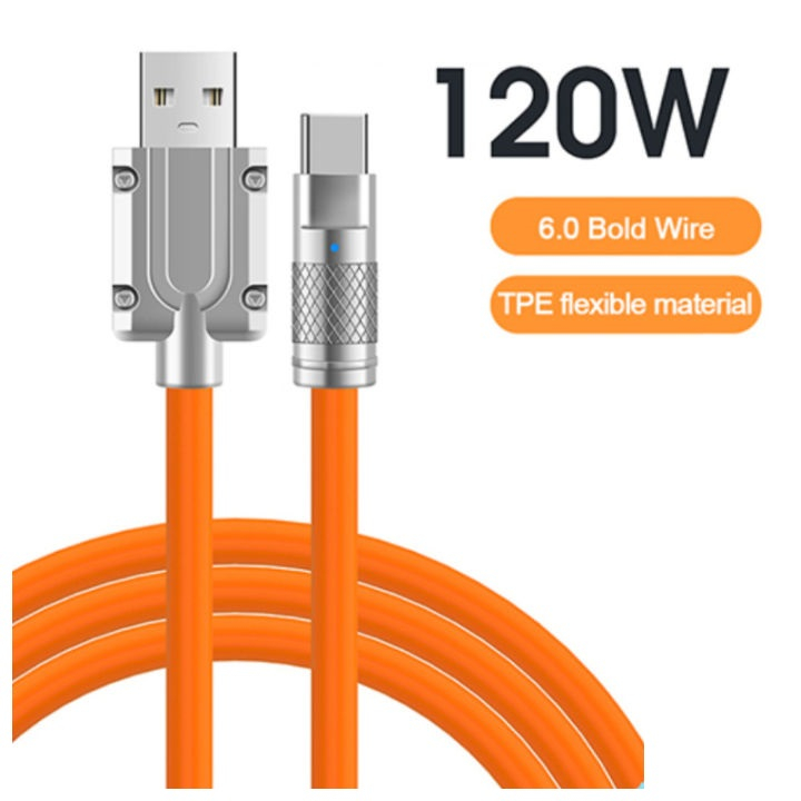 کابل تبدیل  USB به USB-C سوپر فست مدل 120W طول 1.2 متر