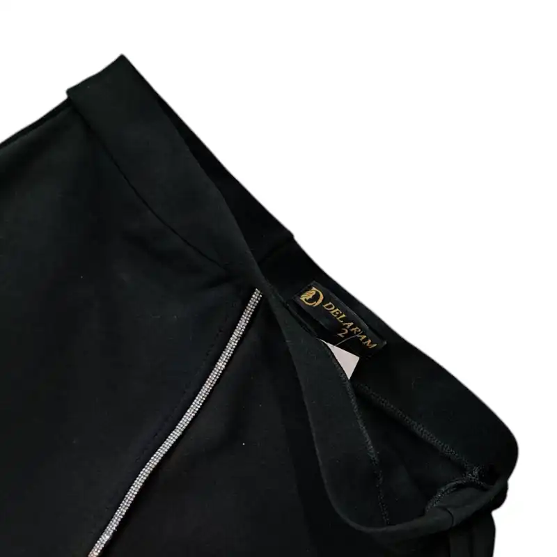 دامن راسته زنانه مدل قیطونی 10275 رنگ مشکی