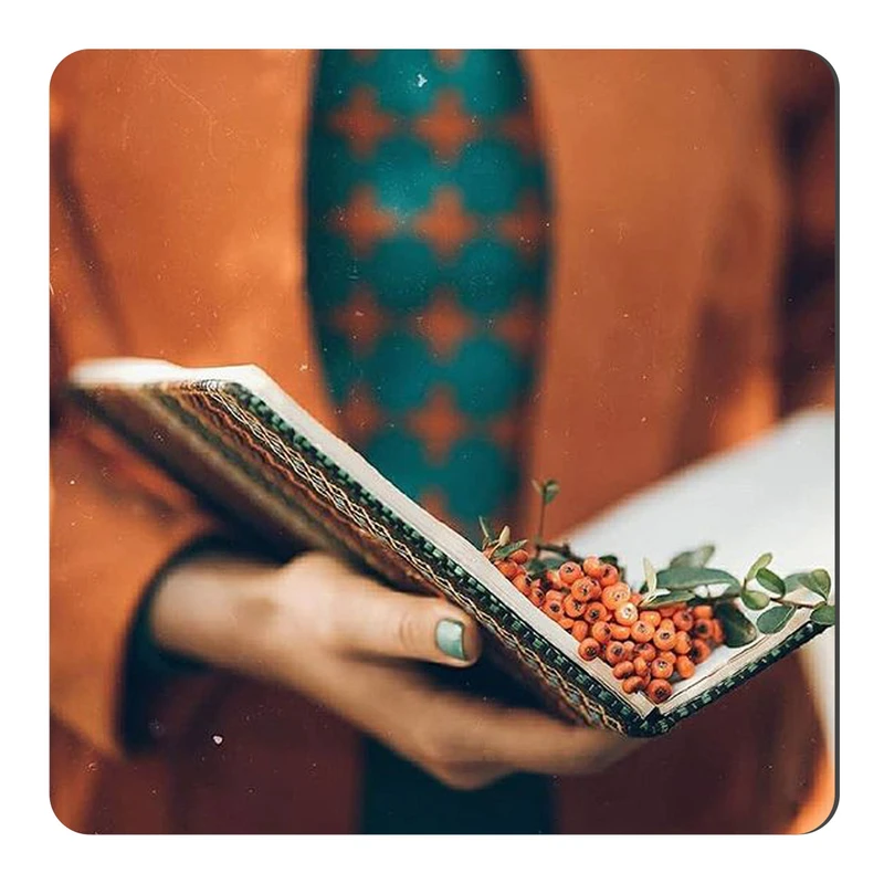 	 مگنت طرح بوته شیرخشتی و کتاب قدیمی کد wmg4084