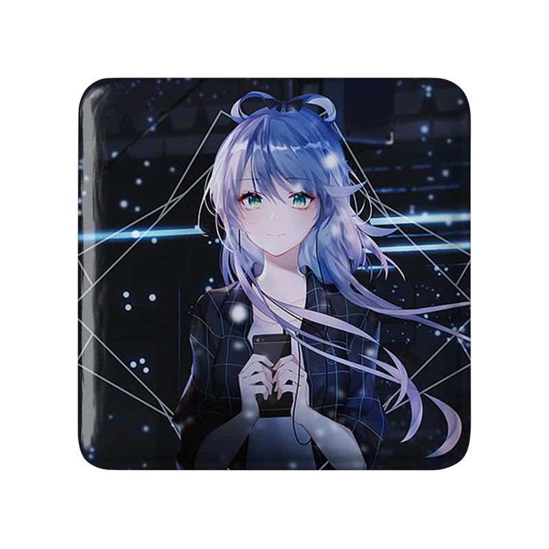 مگنت خندالو طرح دختر انیمه ای  مدل مربعی کد 18050