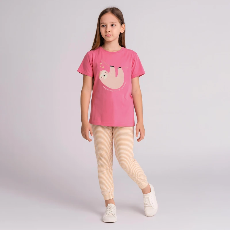 ست تی شرت و شلوار دخترانه مادر مدل 406-66