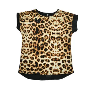 تی شرت آستین کوتاه زنانه مدل پلنگی