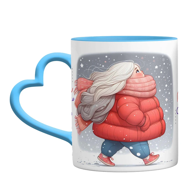 ماگ مدل دختر زمستان کد 9336