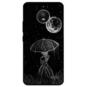 Megafone Girl and Moon 1369 Cover For Motorola Moto E4