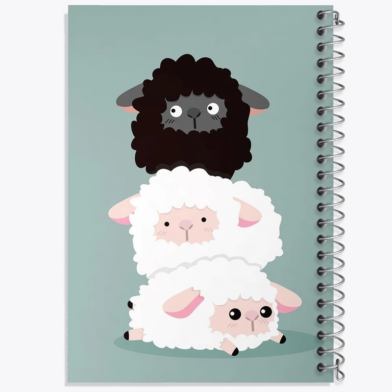 دفتر مشق 50 برگ خندالو مدل گوسفند بامزه کد 29358