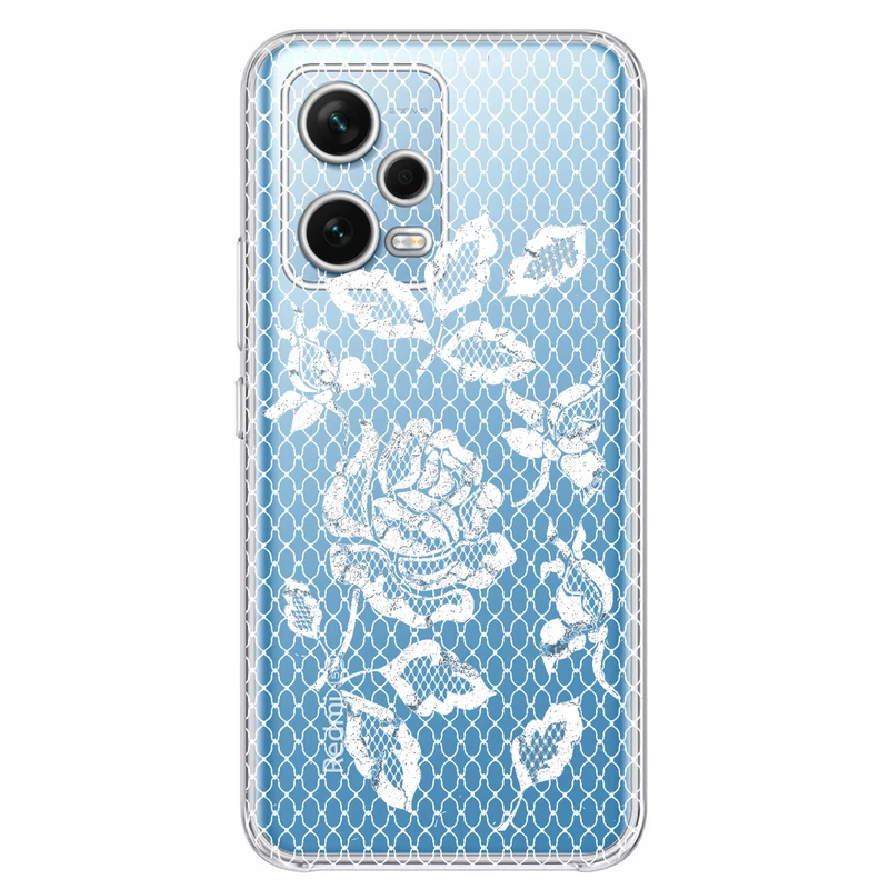 کاور مگافون طرح گل مدل C43-W مناسب برای گوشی موبایل شیائومی Redmi Note 12 Pro Plus  