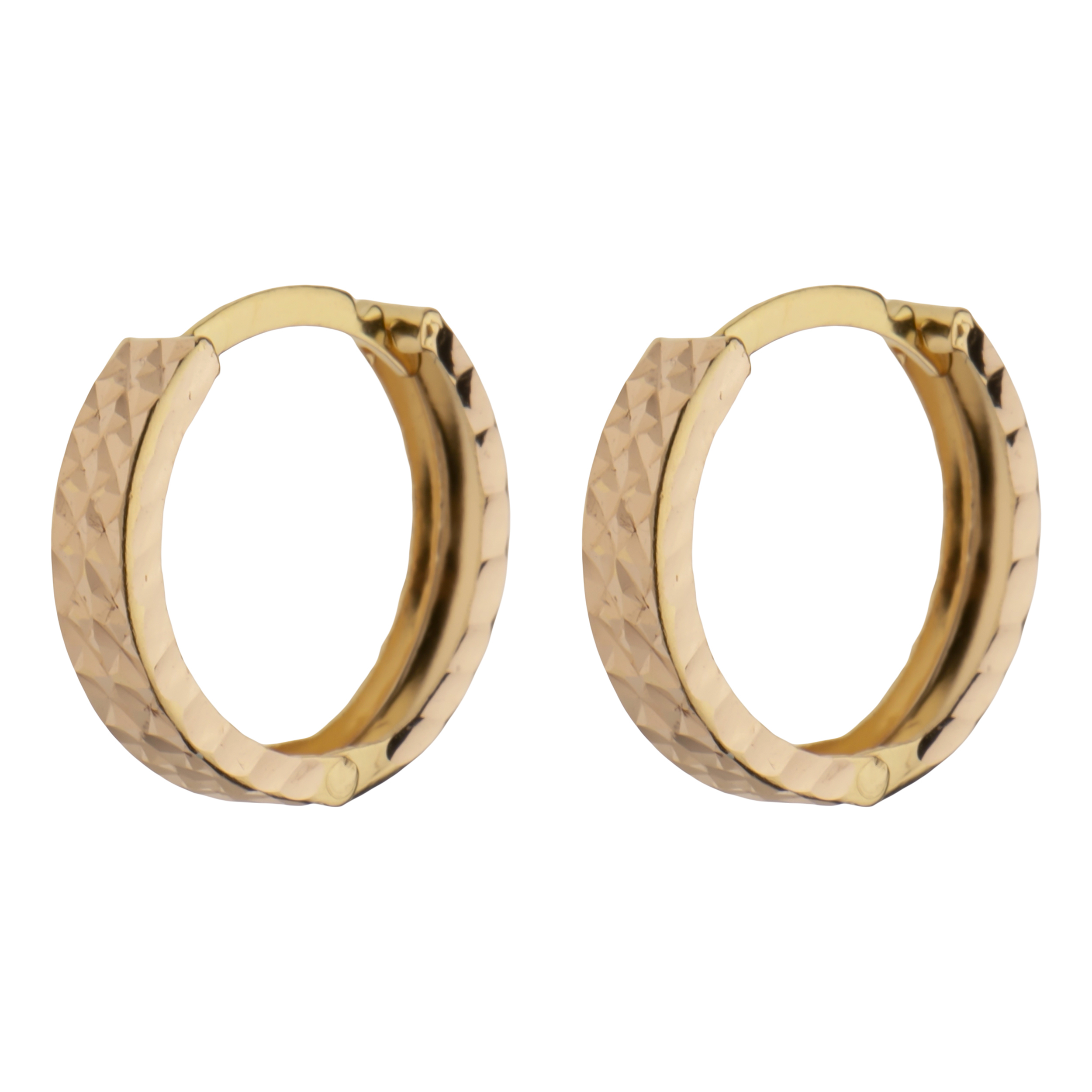 گوشواره حلقهای طلا 18 عیار زنانه گلدم مدل E-3070032