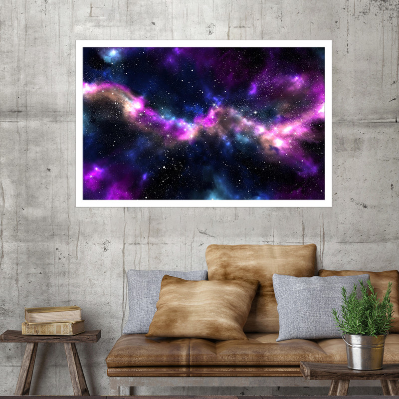 تابلو نوری بکلیت طرح رنگارنگ فضا و کهکشان مدل W-MO1715