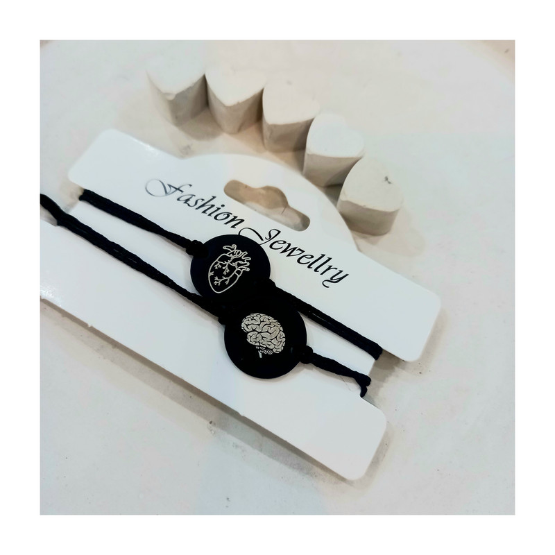 دستبند مدل قلب و مغز بسته 2 عددی دستبند مدل قلب و مغز بسته 2 عددی