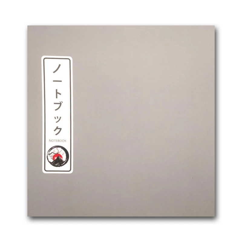 دفتر یادداشت 100 برگ الین مدل خشتی طوسی طرح فوجی یاما