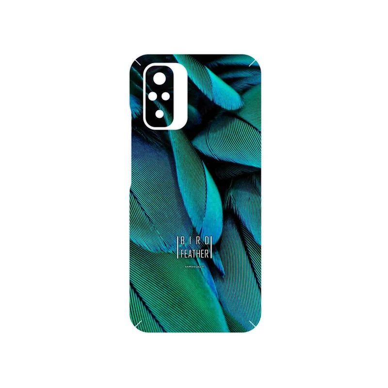 برچسب پوششی ماهوت مدل Green Feather مناسب برای گوشی موبایل شیائومی Redmi Note 10