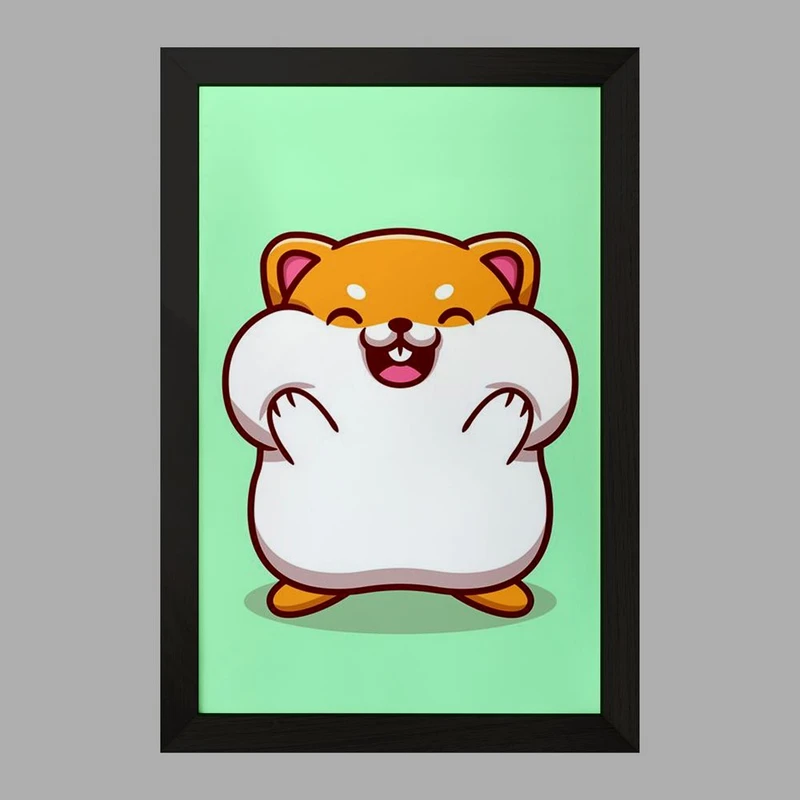 تابلو خندالو مدل حیوانات بامزه موش خرما  کد 25395