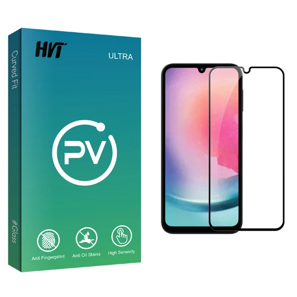 محافظ صفحه نمایش شیشه ای اچ وی تی مدل PV مناسب برای گوشی موبایل سامسونگ Galaxy A24