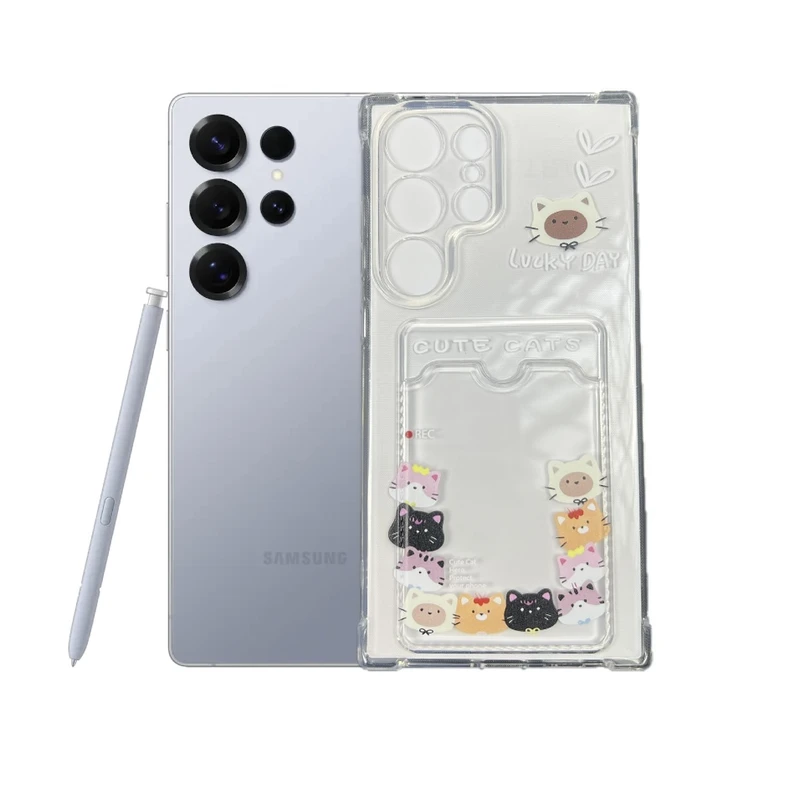کاور طرح خانواده گربه ها مناسب برای گوشی موبایل سامسونگ Galaxy S25 Ultra